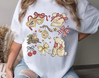 Coquette Winnie The Pooh Png, Retro Pooh Bear And Friends Png, Disny Family Trip 2026 Png, Cute Disnyworld Pooh Png, Digital Download