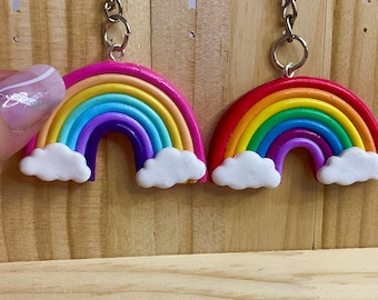 Regenboogsleutelhangers, spelden, oorbellen kerstcadeau, verjaardag, cadeau leraar, bruidsmeisjes