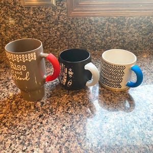 3 Handle Mug - Etsy