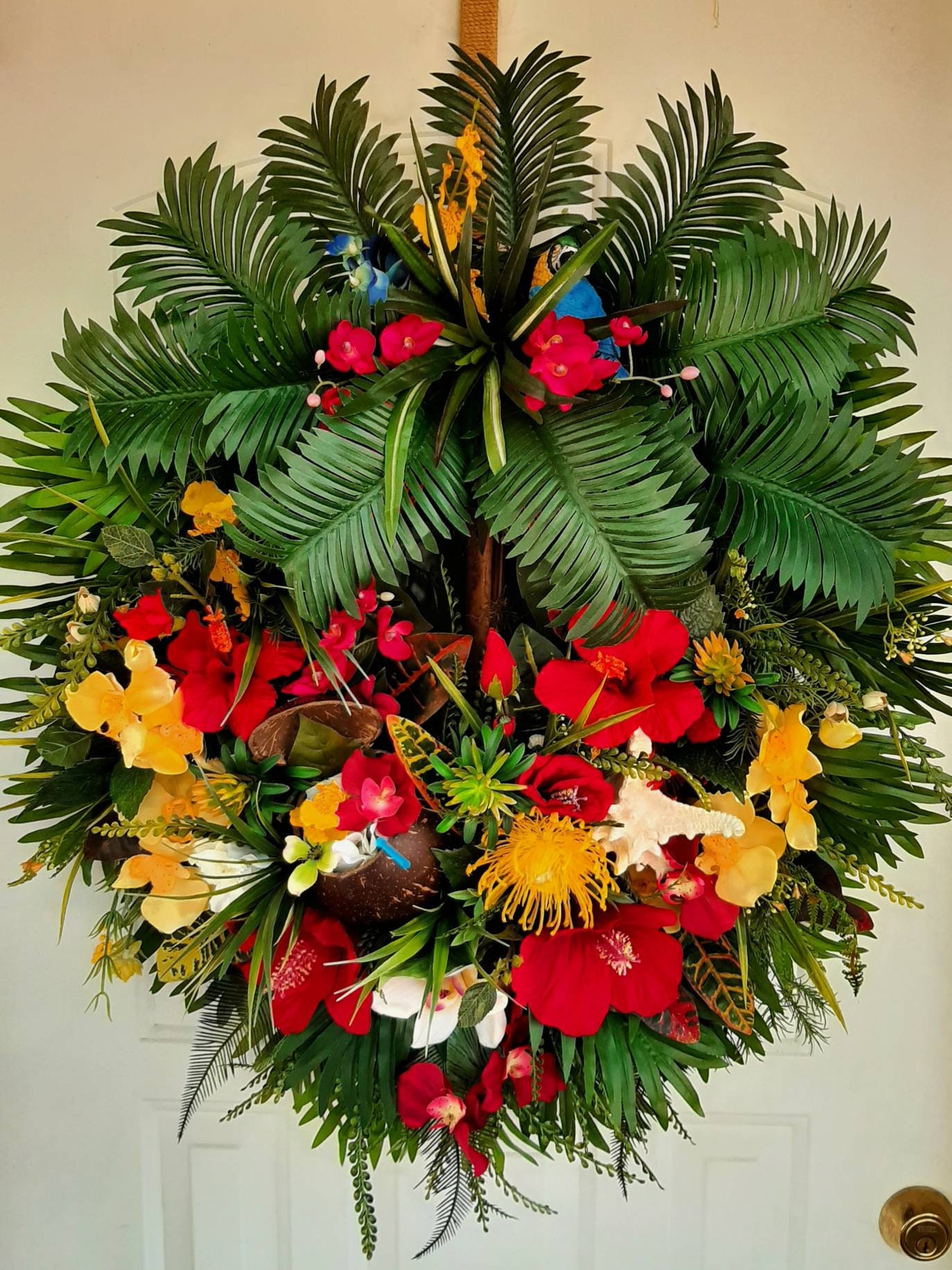 Sale Tropical wreath Spring Summer wreath floral wreath Etsy