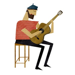 Guitarist print