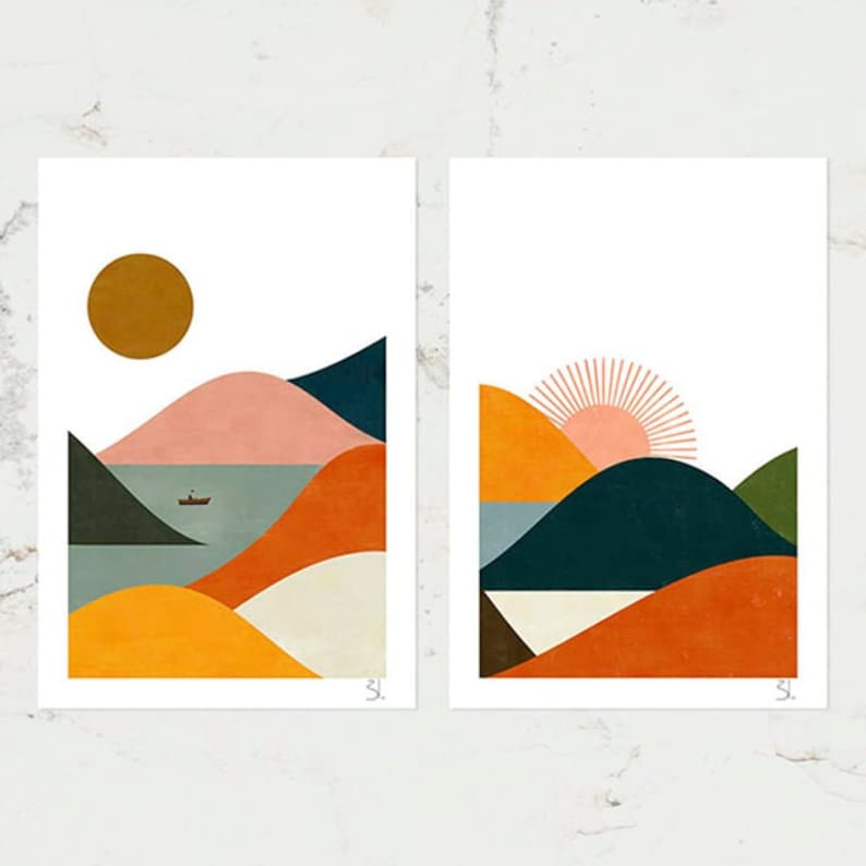 Landscape Set of two prints image 1