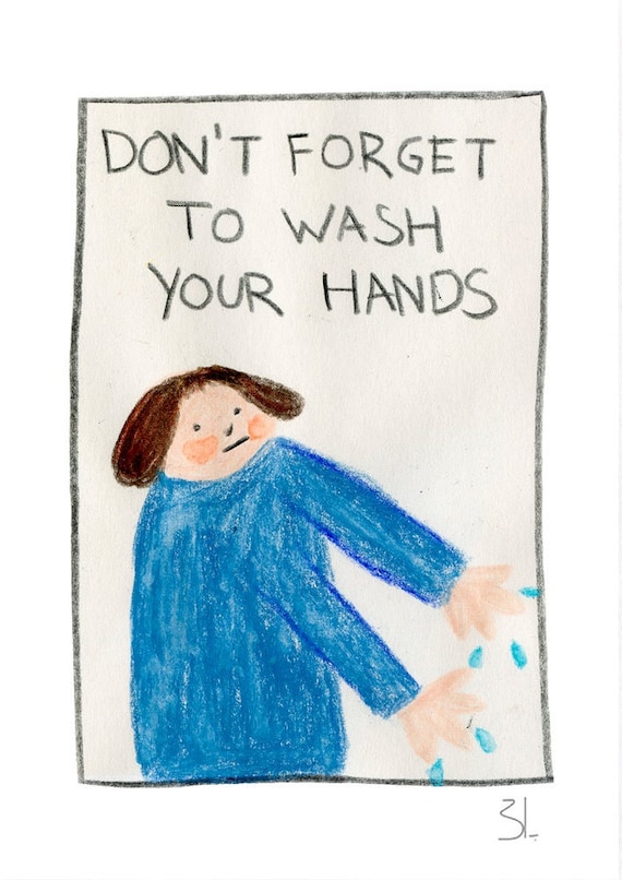 Don't to Wash Your Hands Print Etsy