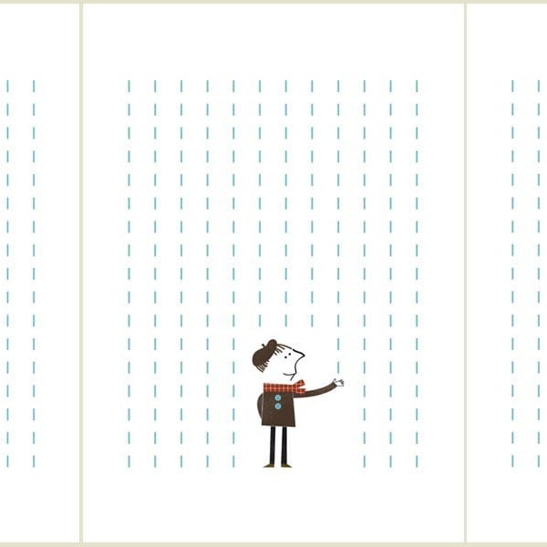 It's raining set of three prints