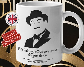 Quirky Hercule Poirot Quote Mug - Agatha Christie Gift for Mystery Lovers