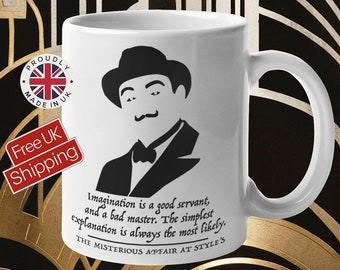 Quirky Hercule Poirot Quote Mug - Agatha Christie Gift for Mystery Lovers
