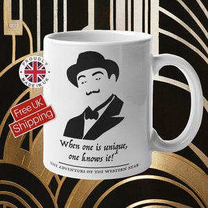 Schrullig Hercule Poirot Zitat Tasse - Agatha Christie Geschenk für Geheimnis Liebhaber