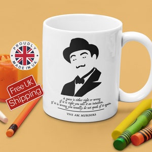 Schrullig Hercule Poirot Zitat Tasse - Agatha Christie Geschenk für Geheimnis Liebhaber