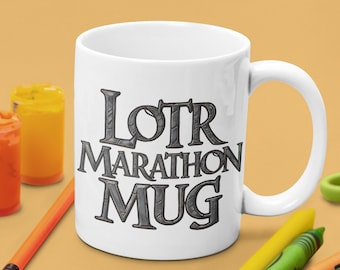 Lord Ring Mug, Fantasy Fan Gift, Fantasy Movie Marathon