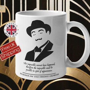 Schrullig Hercule Poirot Zitat Tasse - Agatha Christie Geschenk für Geheimnis Liebhaber