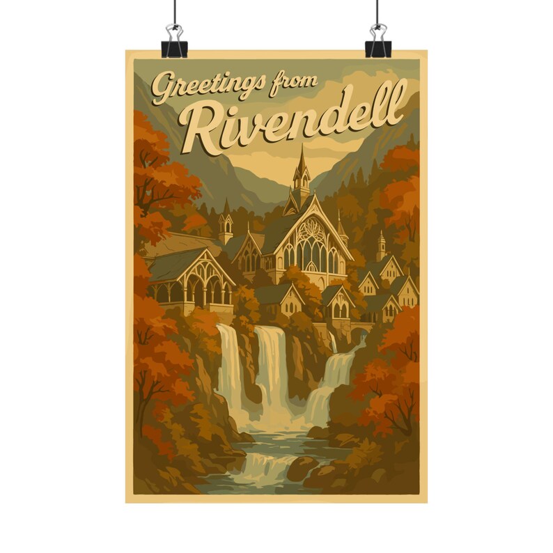 Rivendell Poster: Lord of the Rings Wall Art, Middle Earth Decor - Etsy