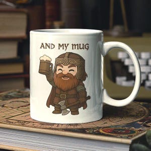 Gimli Dward Mug Lord Rings of the Funny Nerd Gift for Tolkien entusiasts and Fantasy fans Novelty mug Middle Geek Earth