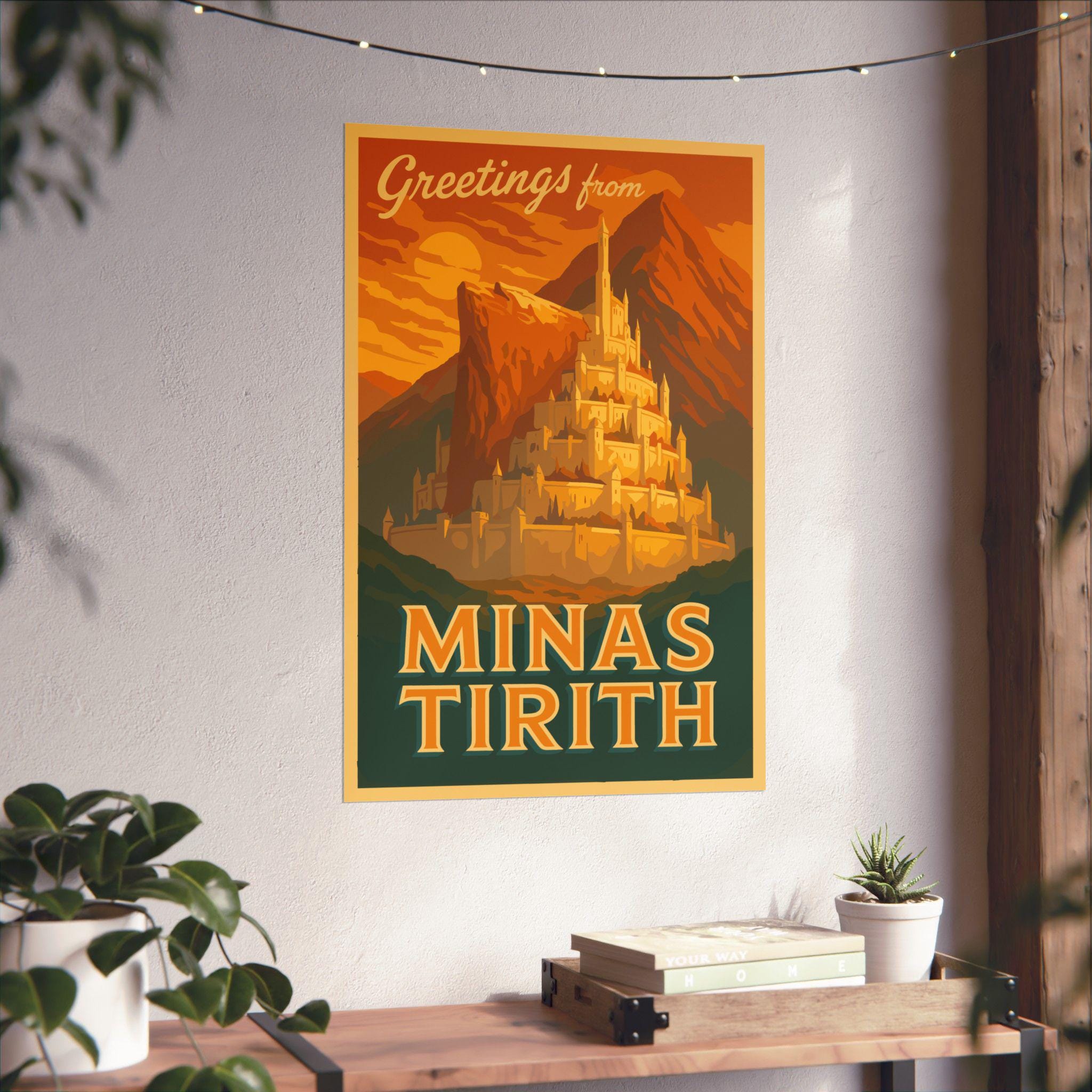 Tableau Le Seigneur Des Anneaux - Minas Tirith - Impression Sur Toile Encadrée