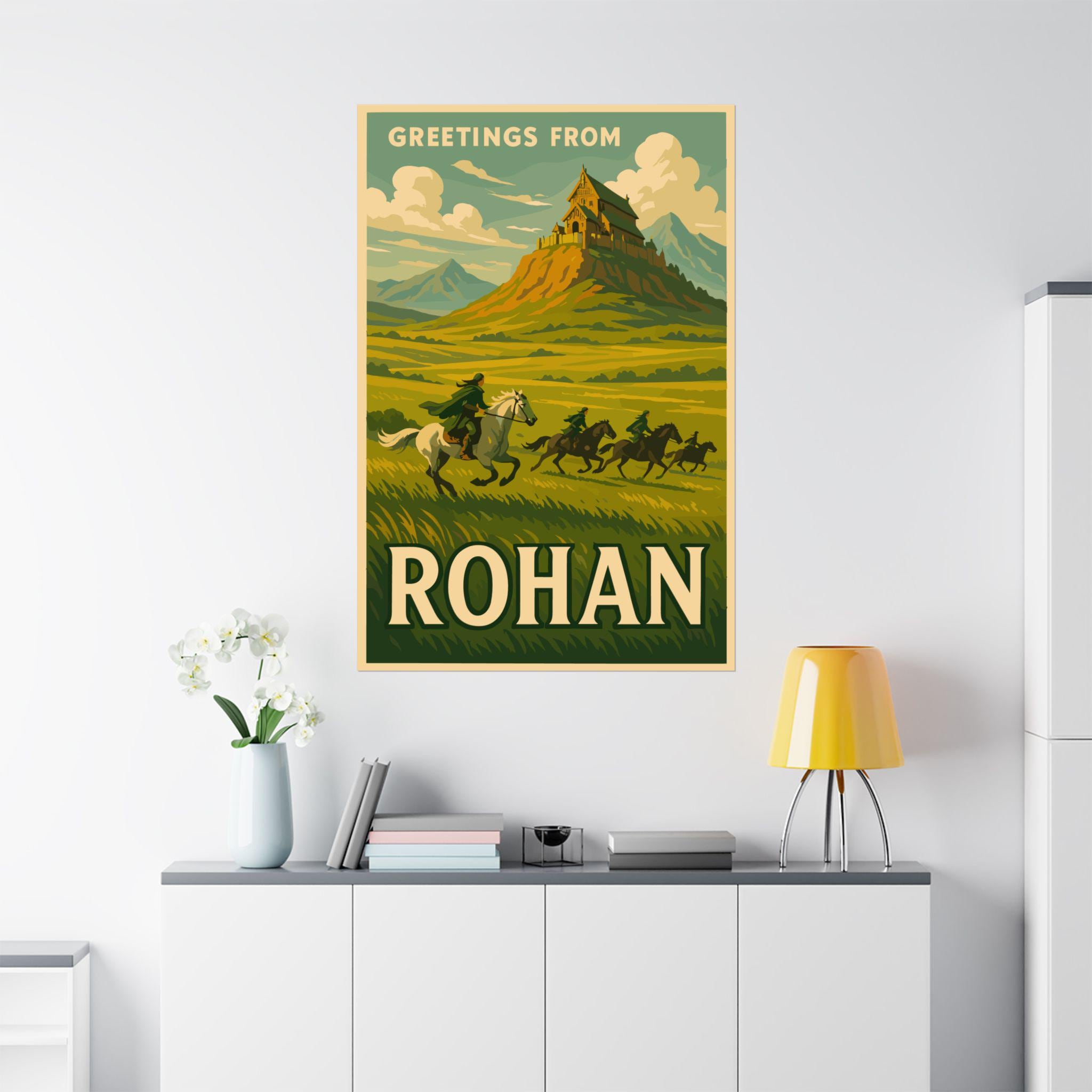 Posters By Rojan Vertical Poster Matte LOTR Rohan Art Print, Wall Decor Tolkien Fan Gift ...