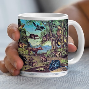 Forest Animals Mug, Wildlife Coffee Cup, Nature Scene Mug, Gifts for Animal Lovers, Rustic Decor, Wildlife Art Mug, Unique Gift Cottage Core