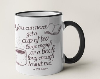 C.S. Lewis Quote Mug: Book Lover Gift, Bookworm Design
