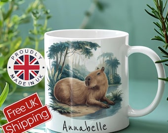 Personalised Capybara Mug Gift for Exotic Animal Lover
