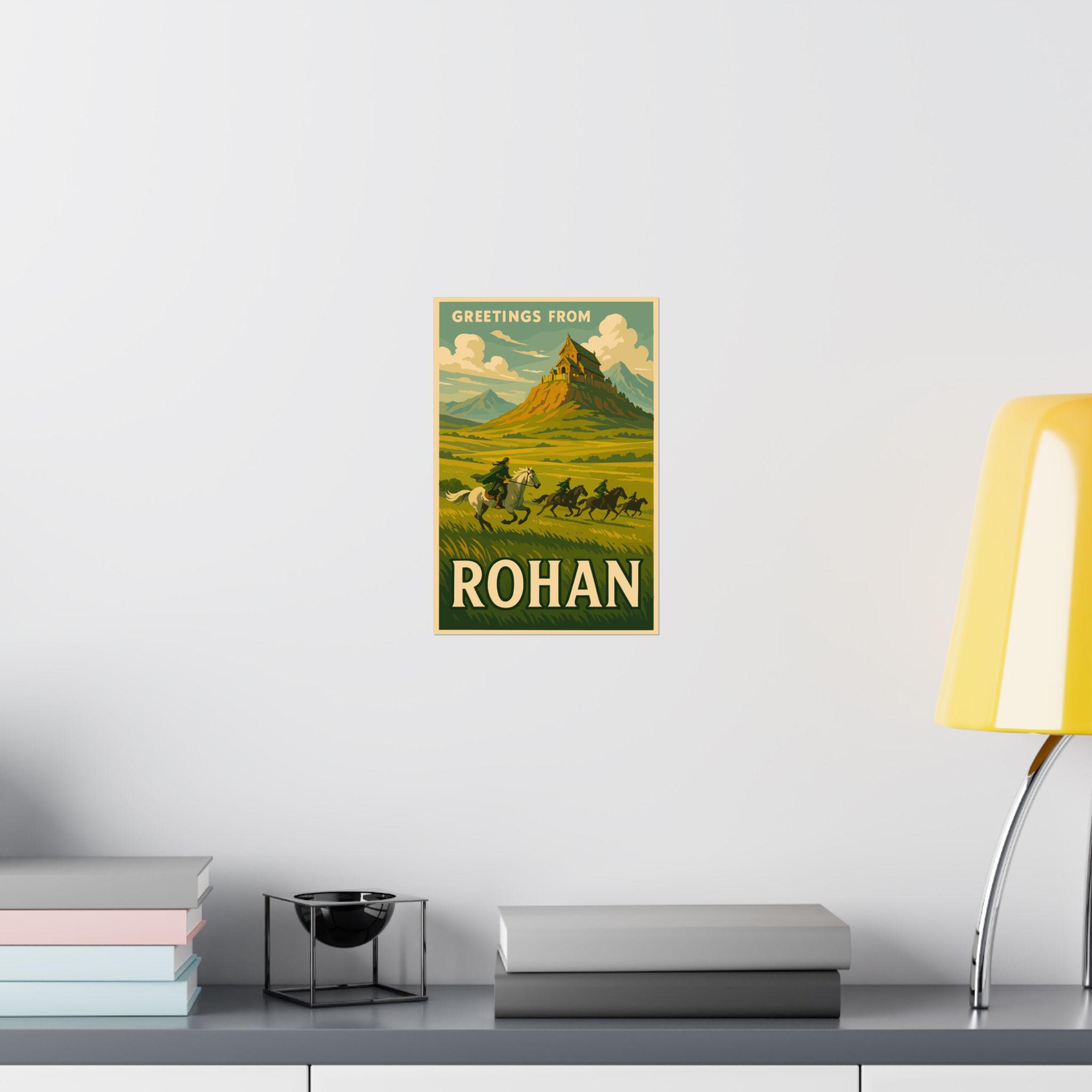 Posters By Rojan Vertical Poster Matte LOTR Rohan Art Print, Wall Decor Tolkien Fan Gift ...