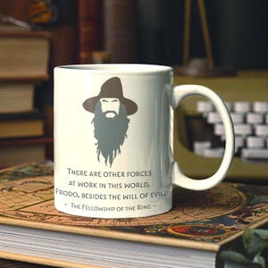 Gandalf Mug, Fantasy Quote Mug, The Two Towers Mug, Wizard Coffee Mug, Inspirational Quote Mug, Rings Lord of Gift for Nerd Present for Him
