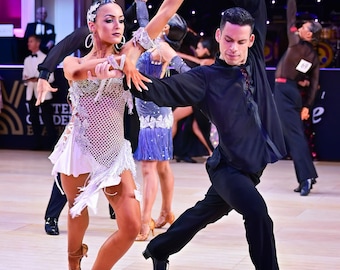 Swarovski Preciosa Deluxe Crystal Latin Rhythm Competition Showcase Dress Fully Stoned Luxury Ballroom Lady Dance Costume Performance