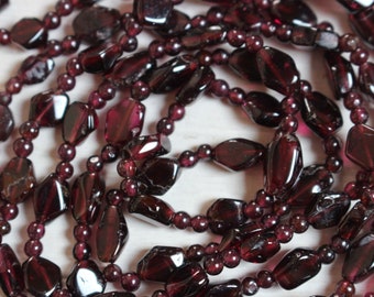 Grenat Boules facettées 4mm Perles de Pierre Fil 39cm 90pc env