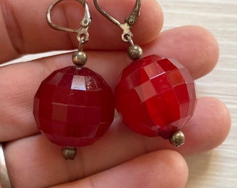 Vintage early plastic earrings