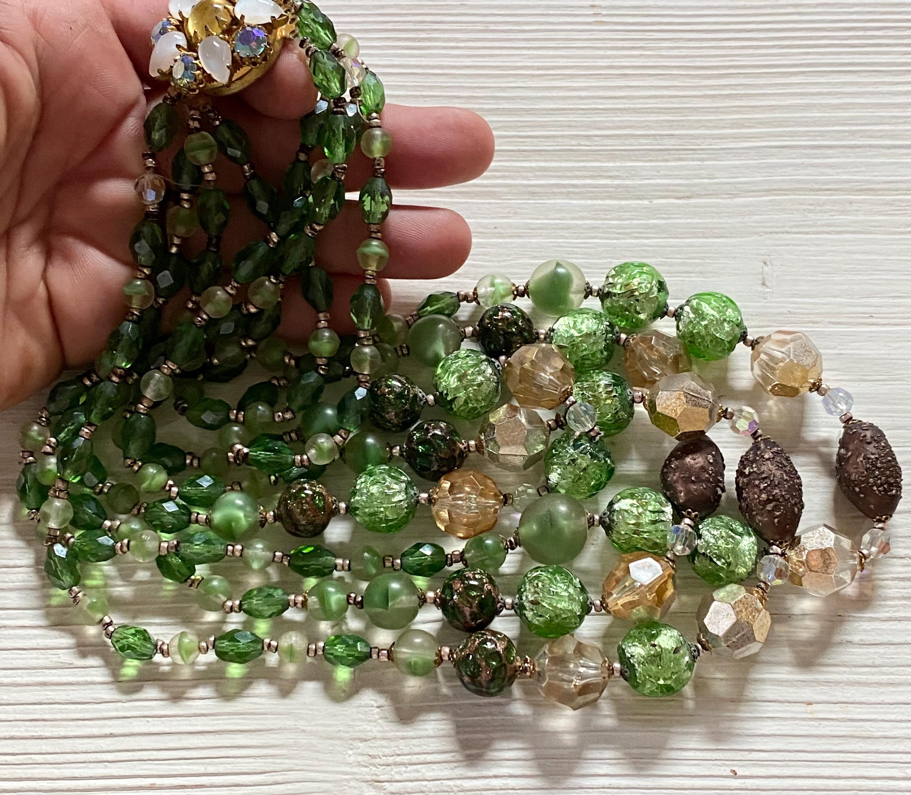 Collier Vintage pâte de verre Murano en très bon état
