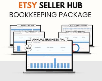Etsy Seller Bookkeeping Spreadsheet: Business Planner in Google Sheets