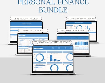 Personal Finance Planner Bundle: Budget, Debt, Net Worth (Google Sheets)
