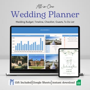 Wedding Planner Spreadsheet Google Sheets Template Wedding Budget Tracker Wedding Timeline Checklist Guest List Tracker Seating Plan