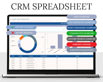 CRM-instrumentpanel för småföretag: Google Sheets-projektspårare (kalkylbladsmall)