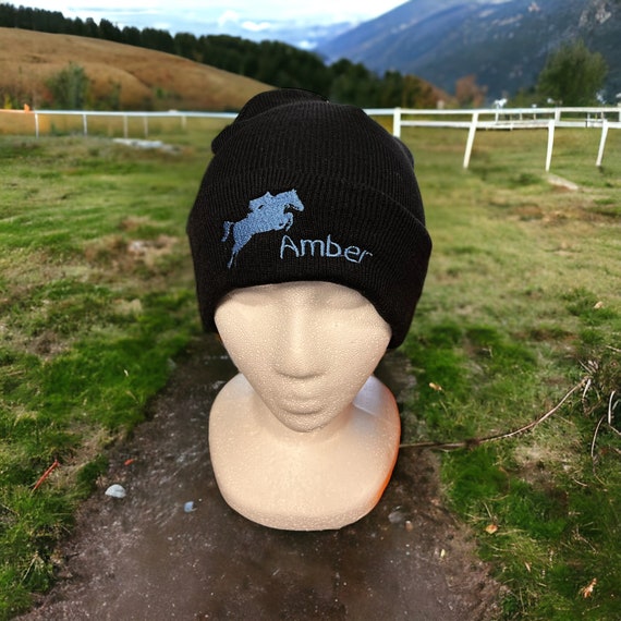 Personalized Equestrian Winter Hat Etsy