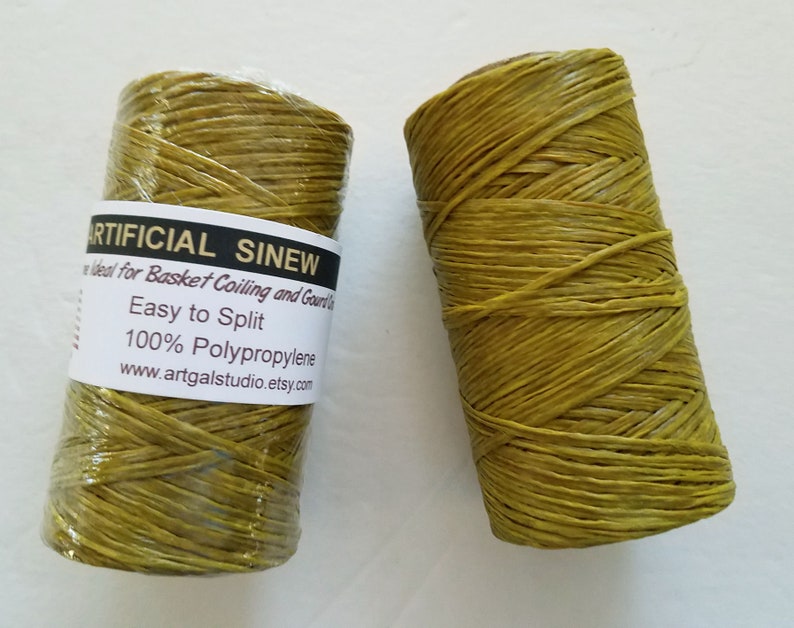 Artificial / Imitation Sinew  4 oz Spools - MUSTARD