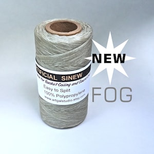 Artificial / Imitation Sinew  4 oz Spools - FOG Grey