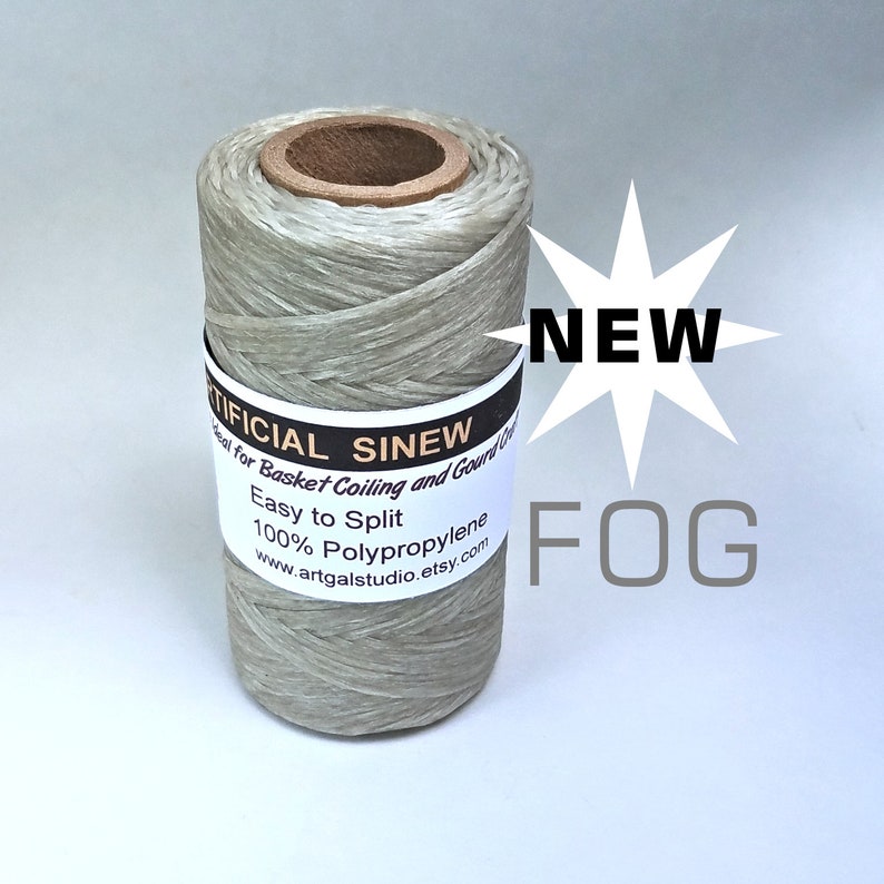 Artificial / Imitation Sinew  4 oz Spools - FOG Grey