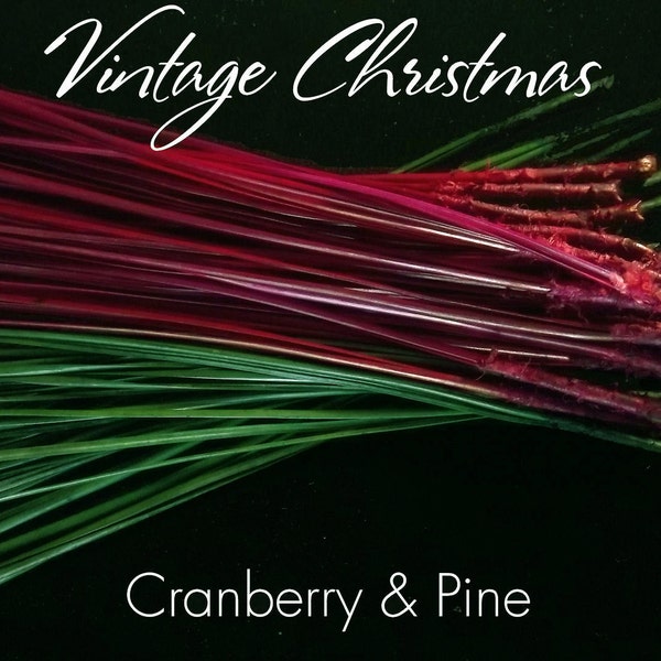 Florida Long Leaf Pine Needles for Basket Weaving or Crafts - Combo - Cranberry  Red and Pine Green