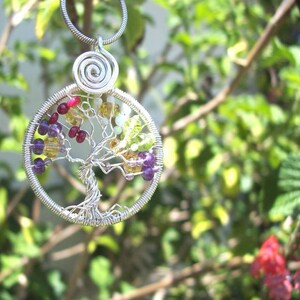 FAMILY TREE Custom Wind Swept Tree of Life Pendant in Sterling Silver image 5