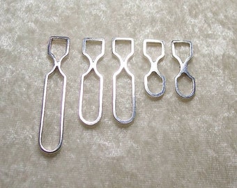 ROUND-END RECTANGLE - Jewelry Component (set of 5)