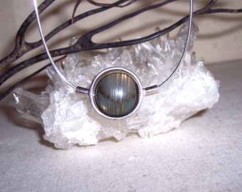 LABRADORITE -hand-cut- Stone Sphere Necklace