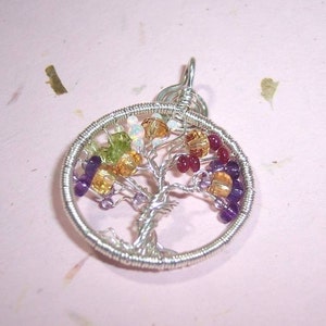 FAMILY TREE Custom Wind Swept Tree of Life Pendant in Sterling Silver image 4