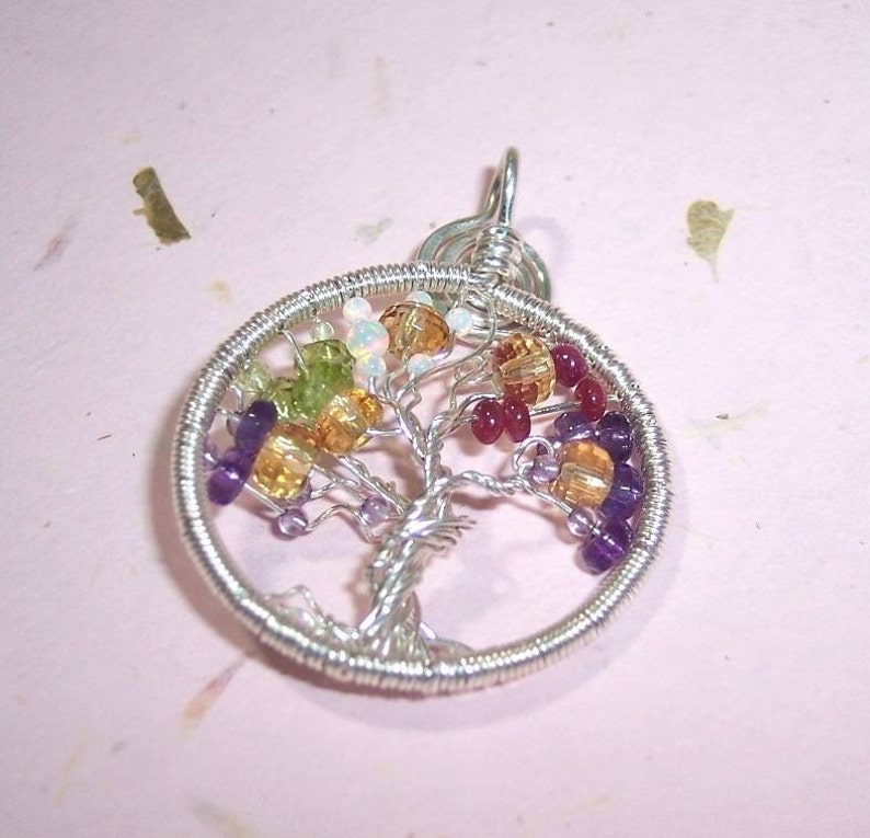 FAMILY TREE Custom Wind Swept Tree of Life Pendant in Sterling Silver image 4