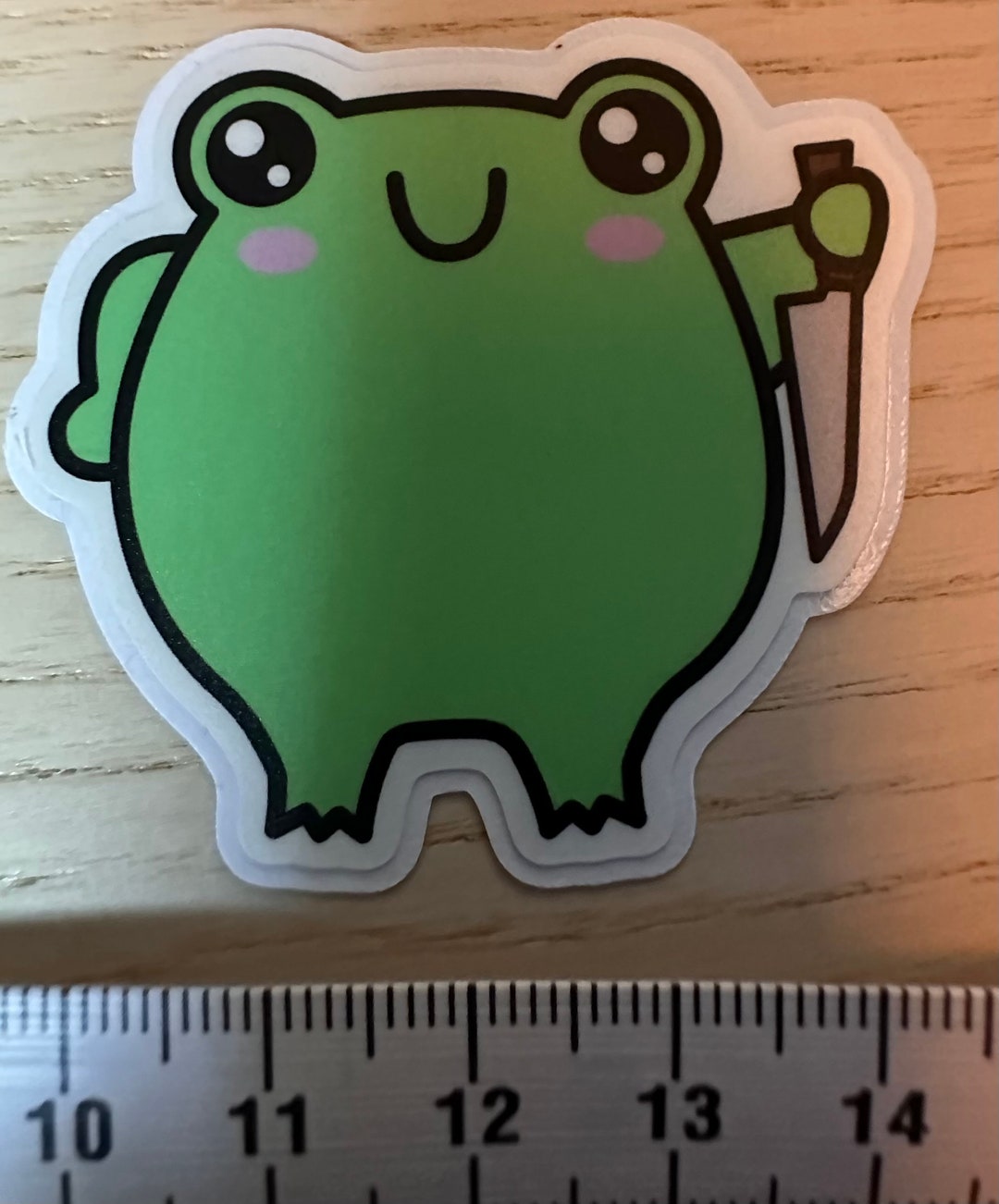 Little Frog Vinyl Sticker • Waterproof Die-cut Decal • Kawaii Frog Gift ...