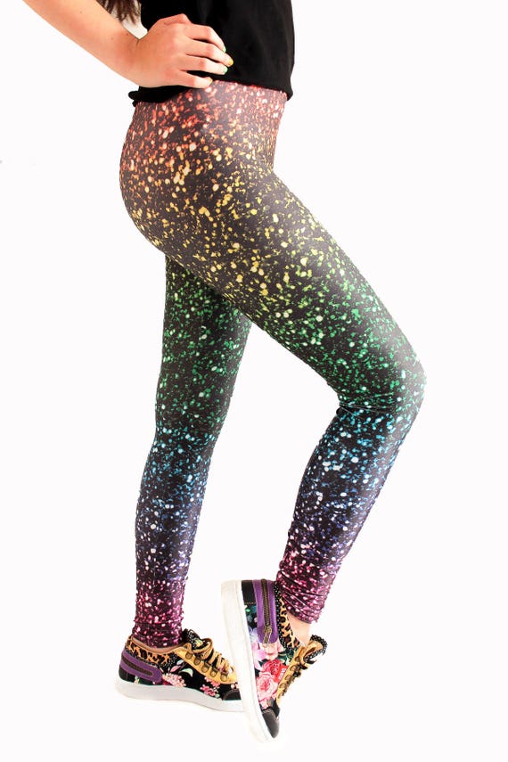 glitter yoga pants