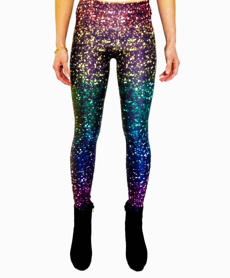 Glitter textuur Leggings Funky Workout Panty �s Oefening