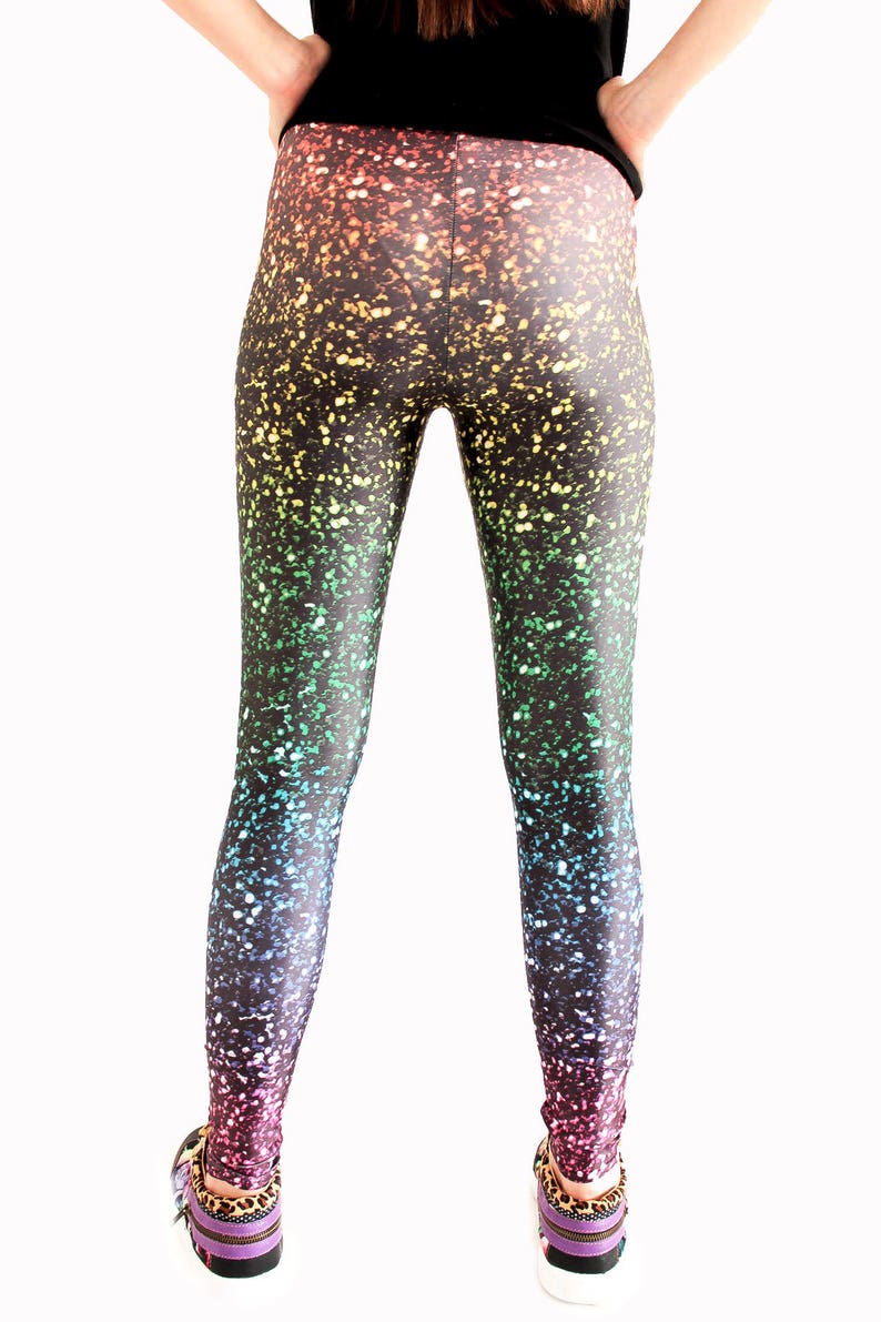 Glitter textuur Leggings Funky Workout Panty �s Oefening