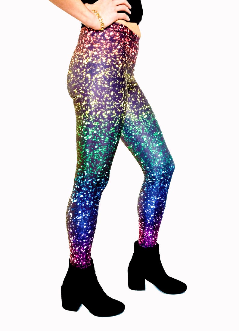Glitter textuur Leggings Funky Workout Panty �s Oefening