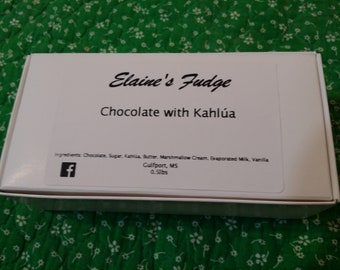 Chocolate with Kahlua fudge