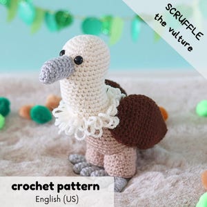 Virkmönster för gam: Scruffle Amigurumi (PDF - engelska/amerikanska)