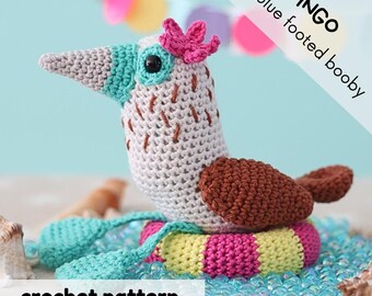 Blue Footed Booby Crochet Pattern: Amigurumi Sea Bird (PDF - English/US)