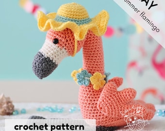 Ray the Flamingo Crochet Pattern: Amigurumi Flamingo (PDF)
